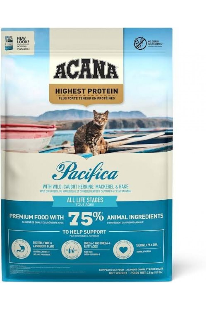 Acana Pacifica Balıklı Tahılsız Yetişkin Kuru Kedi Maması 4,5 KG